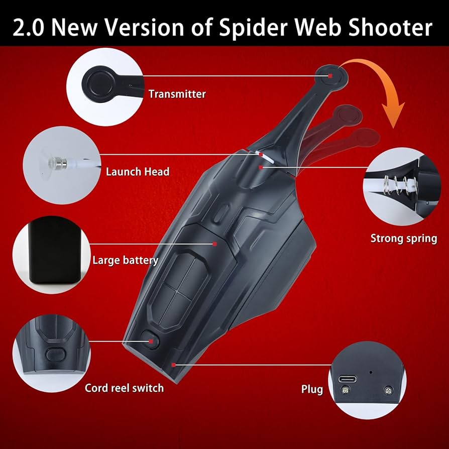 シューターウェブ QHJIU Spider Web Shooter - Immersive Superhero Adventure